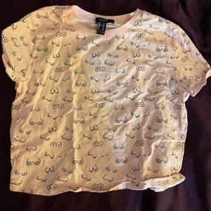 Forever 21 boob crop top shirt